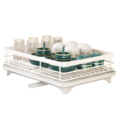 Dish Bowl Drainer Storage Rack Kitchen Dish Drying Rack with Drainboard Sink Organizer Countertop Dinnerware Storage Holder