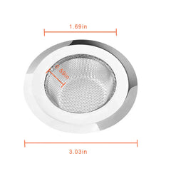 1PCS Kitchen Sink Filter Stainless Steel Mesh Sink Strainer Filter Bathroom Sink Strainer Drain Hole Filter Trap Waste Screen