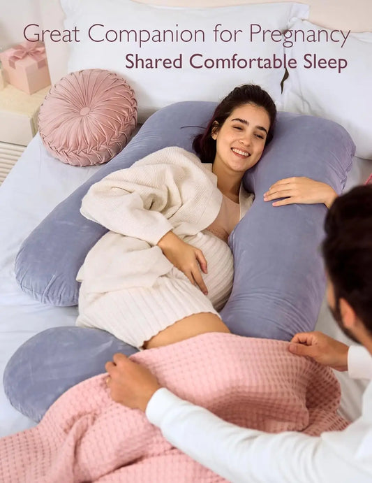 Pregnancy Pillows for Sleeping, U Shaped Full Body Maternity Pillow with Removable Cover - HIPS for Pregnant Women