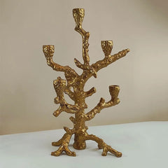 Candlestick Retro Style Tree Fork Design Candle Holder Desktop Villa Fireplace Dining Table Art Candle Holder Candle Holder