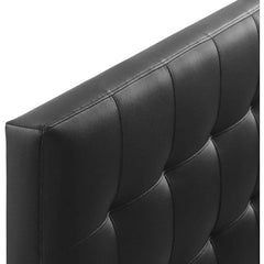 Headboard ,Tufted Faux Leather Upholstered King Headboard in Black ,suitable for A Kid's Bedroom, Guest Room, or College Dorm