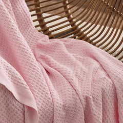 Bedsure 100% Cotton Blankets for Couch or Bed - Waffle Weave, Lightweight and Soft Spring Blankets for Office, Throw, Twin, Quee