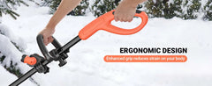 15.8” Cordless Snow Shovel, Brushless Battery Snow Blower, Battery Powered Snow Thrower with Wheels and LE