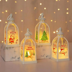 Christmas Lantern LED Candle Light Tabletop Christmas Decoration Battery Operated LED Candle Light For Holiday Centerpieces