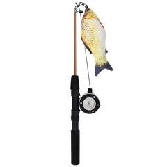 Retractable Cat Wand Toy Cat Teaser Fish Toy With And Wheel Kitten Toys With Fishing Pole For Cats Kittens Having Fun Exerciser