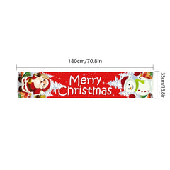 Christmas Table Runner Xmas Table Flag Cover 2023 Merry Christmas Decorations for Home 2024 New Year Navidad Tablecloth