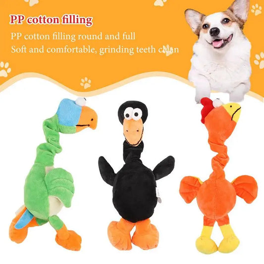 Puppy Chew Toy Small Dogs Plush Toy Unique Cartoon Bird Shape Pet Chew Toy Comfortable And Durable Puzzle Dog Stuffed Toys For