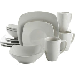 Kitchen Dinnerware Set Porcelain Chip and Scratch Resistant Dinnerware Plates, Bowls, and Mugs Sets