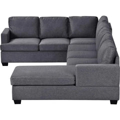 U Shaped Modular Sectional Wide Chaise Lounge, Oversized Modern Solid Wood Legs Support, Upholstered Fabric Sofas