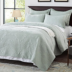 Bedding Set- Embossed, Bedspreads-Lightweight All Season Soft Microfiber Bedspread, Bed Coverlet for All Seasons