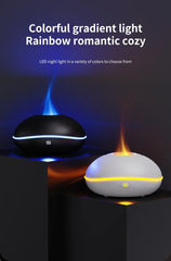 New Mini Flame Lamp Air Humidifier with Essential Oil Scent Diffuser - Ultrasonic Mist Generator for Aromatherapy - 7 Color LED