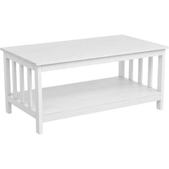 Farmhouse Coffee Table,   Living Room Table with Shelf, 39.9L*22W*18.1H