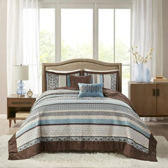 Reversible Quilted Bedspread Set, Solid Reverse Summer Breathable, Lightweight All Season Bedding Layer,