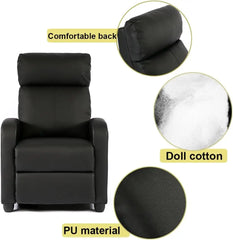 BestMassage Recliner Chair for Living Room Recliner Sofa Wingback Single Sofa Accent Chair Arm Chair Home Theater Seating