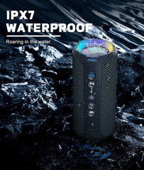 40W Wireless Bluetooth Speaker IPX7 Waterproof Powerful Sound Portable Party Outdoor Speaker with 30H Battery TWS Mode RGB Light