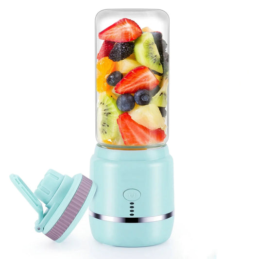 Portable Electric Fruit Juicer Wireless USB Rechargeable 6 Blades Mini Mixer Multifunction Summer Smoothie Blender Machine