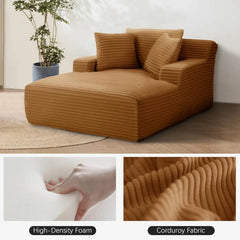 Oversized Chaise Lounge Chair Indoor, Upholstered Modern Sofa Couch with Throw Pillows and Armrests,Comfy Sleeper Chair