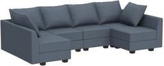 Modular Couch U-Shaped Modular Sectional Sofa Sectional Couch with Storage Seats U Shape Sofa-2 112.21 x 55.9 x 33.86 inches