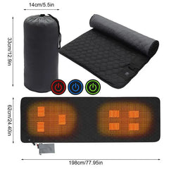 7 Zones USB Heating Sleeping Mat Winter Outdoor Sleeping Pad Insulation Camping Heated Thickened Mattress 40 to 65 Yoga Mat