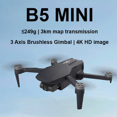 Professional B5 Mini Drone with 4K Camera GPS 3-Axis Gimbal RC Quadcopter FPV 3KM 26mins Flight Camera Drone Helicopter 240g