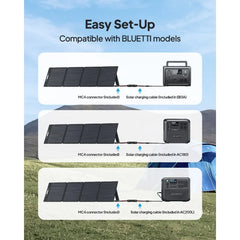 BLUETTI Solar Panel, 200 Watt for Portable Power Station EB3A EB55 EB70S AC2A AC70 AC180 AC200L AC200MAX AC300