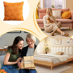 Pumpkin Fall Pillow Covers 45 X 45 Cm Throw Pillow Covers Soft Plush Pillowcase for Home Sofa Couch Halloween Decor