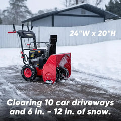 Snow Blower Gas Powered 24 in. 2-Stage 212cc Engine with Electric Start LED Light Self Propelled