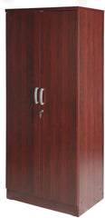 Harmony Wood Two Door Armoire Wardrobe Cabinet in Mahogany Modern elegance and durability Versatile door configuration