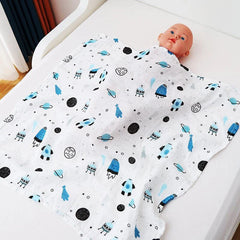 70x70cm Baby Blanket Ultra Soft Organic Cotton Newborn Swaddle Wrap Dual Layers Infant Feeding Burp Cloth Towel Scarf Baby Stuff