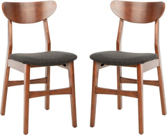 Home Lucca Retro Black Dining Chair, Wood, Set of 2