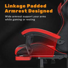 Bigzzia Gaming Chair with Footrest Gamer Chairs Ergonomic with Lumbar Cushion Headrest Chair Height Adjustable Office Chair