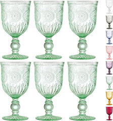 Cup Set Wine Glasses 6-piece Set of Smoked Glass Goblets Glassware Made From 100% Dishwasher-safe Stained Glass Goblets Kitchen