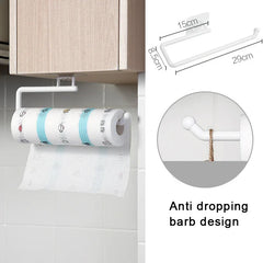 Kitchen Paper Roll Holder Cabinet Rag Hanging Holder Towel Hanger Toilet Paper Holders Rack Bar Shelf Tissue Holder