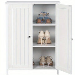 Floor Stand Storage Cabinet Cupboard with Door Pantry Home Kitchen 3 Shelves