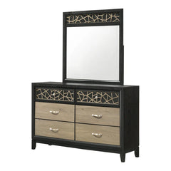 Modern & Contemporary Queen 4PC Bedroom  (Bed Included,Dresser Included,Mirror Included,Nightstand )