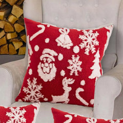 1Pack Christmas Decorations Pillow Covers Sofa Square Throw Pillow Cases Stamping Snowflake Waist Cushion Cover Home Bed Decor