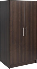 Armoir, Elite 32"W x 65"H x 24.5"D White Wardrobe Closet & Cabinet - Functional Clothes Storage with Hanging Rail, Armoir