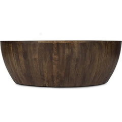 Kiln-dried mango wood with natural or walnut finish,Goa Coffee Table, size, 35.75"D x 35.75"W x 12"H,Walnut