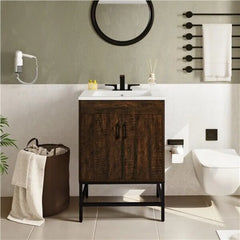 Bathroom Vanities Cabinet with Sink Combo Set 24x19x34 Inch for Bathroom