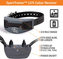 Remote Trainer - Bright, Easy to Read OLED Screen - 3/4 Mile Range - Waterproof, Rechargeable Dog Training Collar with Tone