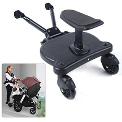 Trolley Auxiliary Pedal Integrated Board Universal 2in1 Stroller Ride Board Buggy Wheeled Board Seat Pedal Portable