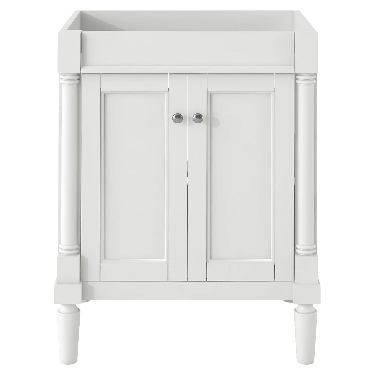 24'' Bathroom Vanity without Sink, 2-Tier Modern Bathroom Storage Cabinet, Single Sink Bathroom Vanity, Large Storage Shelves