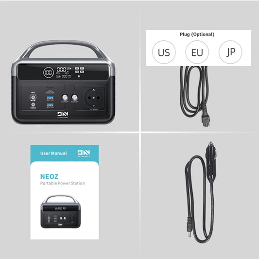 DaranEner NEOZ Portable Power Station 300W 179.2Wh LiFePO4 Battery Pure Sine Wave AC Outlet DC5521 Ports Solar Generator