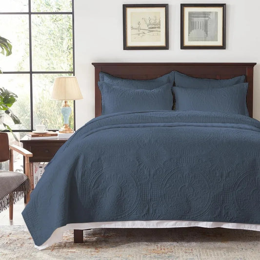 Bedding Set- Embossed, Bedspreads-Lightweight All Season Soft Microfiber Bedspread, Bed Coverlet for All Seasons