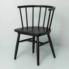 Dining chair Black wooden chair