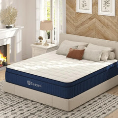 King Mattress, 12 Inch King Size Mattress in a Box, Ultimate Motion Isolation with Memory Foam and Pocket Spring, Edge Support