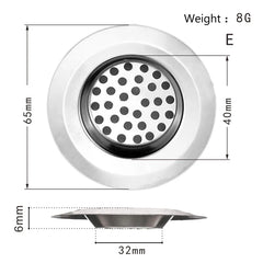 1PCS Kitchen Sink Filter Stainless Steel Mesh Sink Strainer Filter Bathroom Sink Strainer Drain Hole Filter Trap Waste Screen