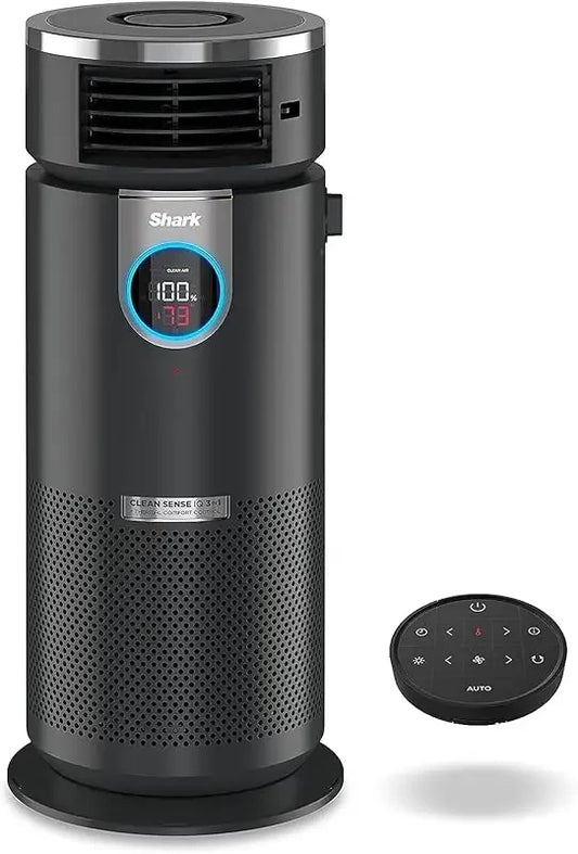 QWShark HC451 3-in-1 Clean Sense Air Purifier,Heater;Fan,Oscillating,Captures 99.98% of Particles for Clean Air,Dust,Smoke