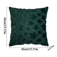 Fall Pillow Covers Star Pillow Cover Christmas Party Pillow Case Sofa Pillow Cases Christmas Star Embroidered Plush Pillow Cover