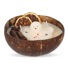 Christmas Melt Snowman Coconut Scented Candle Aromatic Candle Ornaments Soy Wax Fragrance Candle for Festival Table Decoration